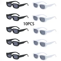 10 PCS Square SunGlasses, Decorative And Fashionable Glasses Suitable For Daily Travel And Play Shades Beach Accessories 1