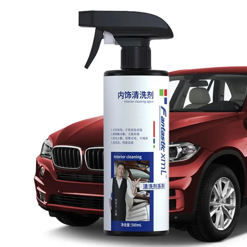 

Car Interior Cleaner 500ml Leather Care Spray For Cars Stain Remover For Carpet Upholstery Fabric And Much More