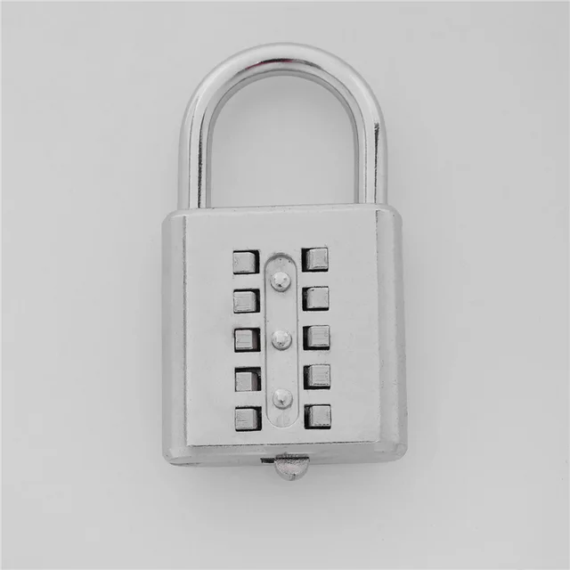AA84 3X Anti-Theft Button Combination Padlock Digit Push Password Lock Zinc Alloy Security Lock Suitcase Luggage Coded Lock 1