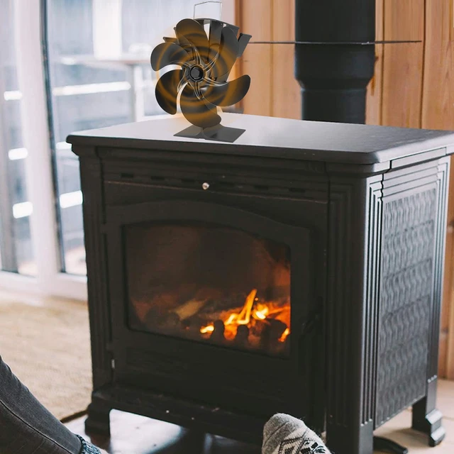 4 Blades Heat Powered Fireplace Stove Fan Wood | Battery Powered Fireplace  Fan - 2023 - Aliexpress
