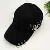 A unisex hoop chain fashion baseball cap street punk hip hop personalized cap black 3