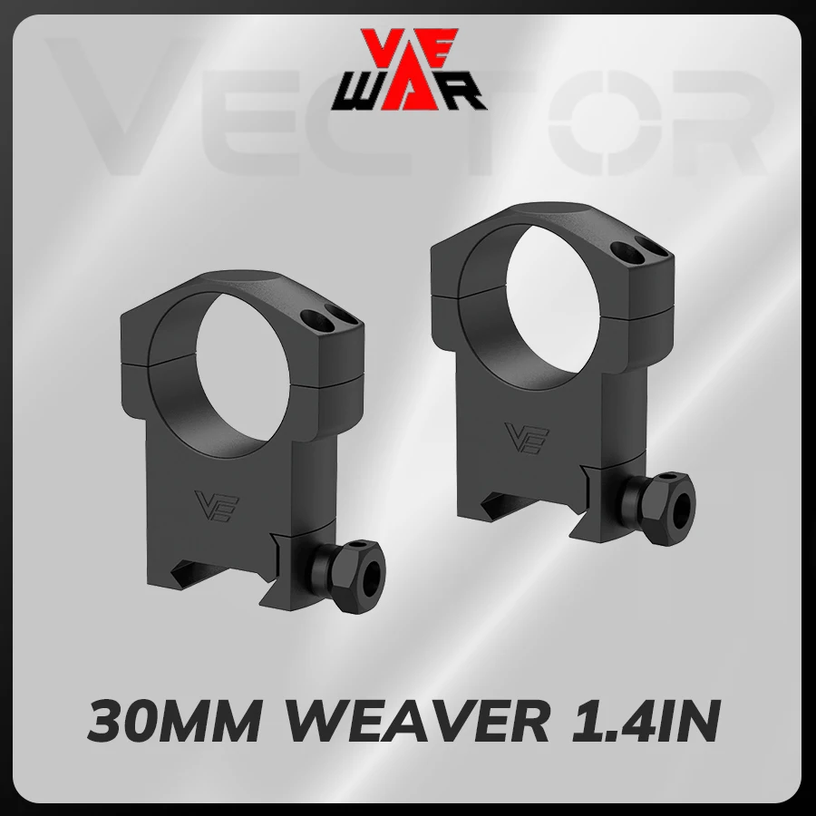Voctor Optics 30mm High Weaver Riflescope Rings 2Pcs Aluminium Construction for Hunting Scope