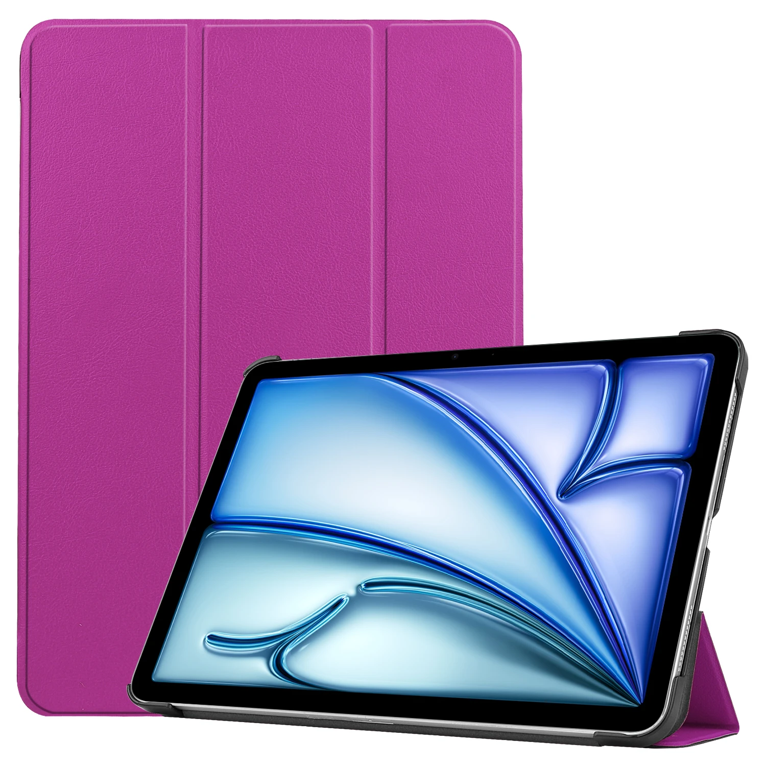 Premium Protective PU Leather Tri-Fold Stand Magnetic Cover with Sleep/Wake Function