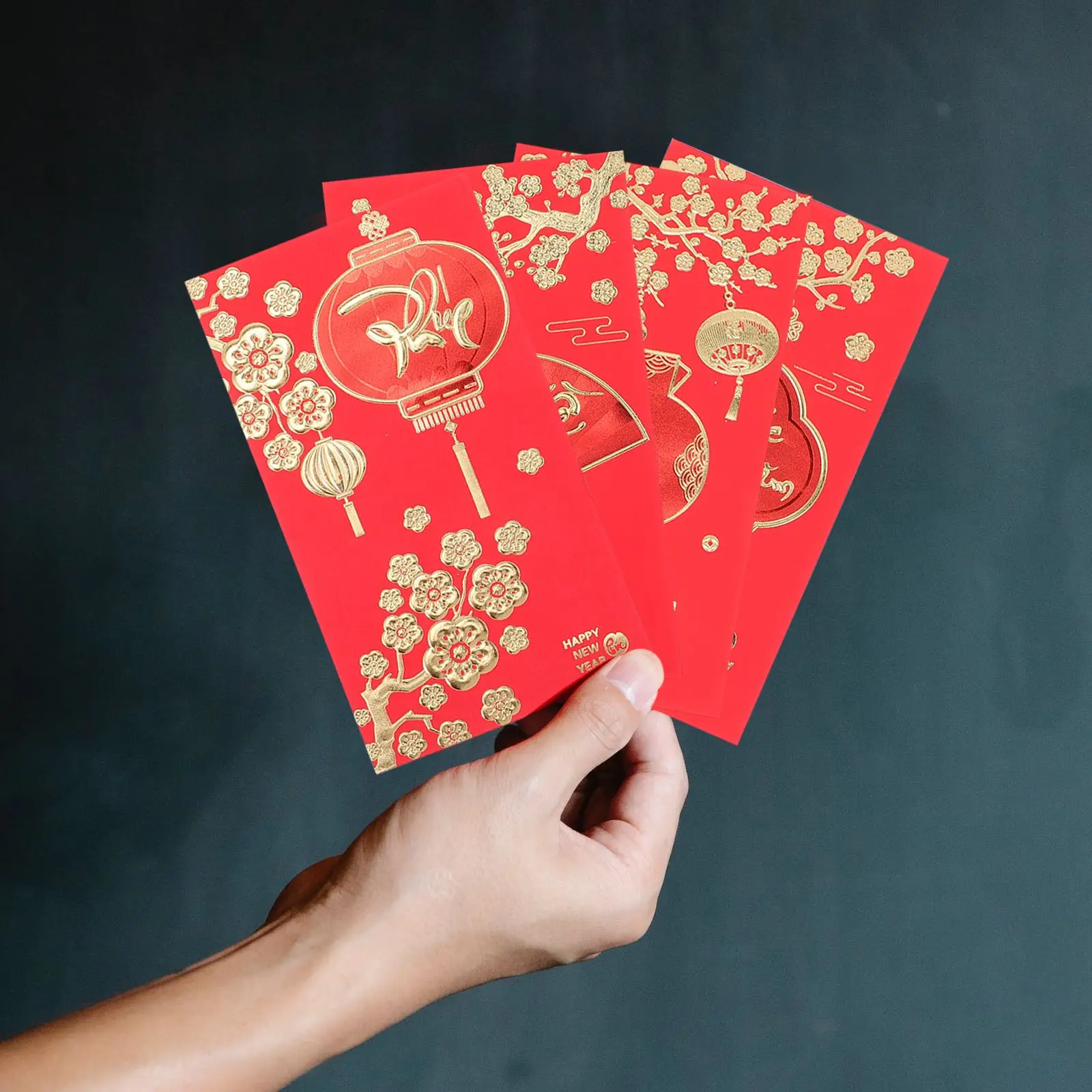 12Pcs Rabbit Red Envelope Lovely Enrich Atmosphere Specialty Paper New Year  Cute Bunny Print Red Envelopes for Festival 