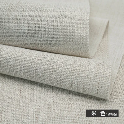 בד כותנה ופשתן מעובה בצבע אחיד עמיד באבק בד גס ישן לספה רקע בד פשתן