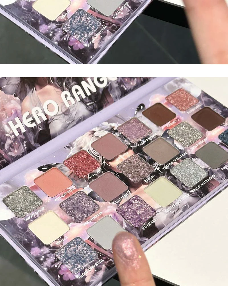 21-Color Chameleon Flashing Eyeshadow Palette Cold Moon Multi-functional Matte Shimmer Glitter Pigments Long-lasting Makeup