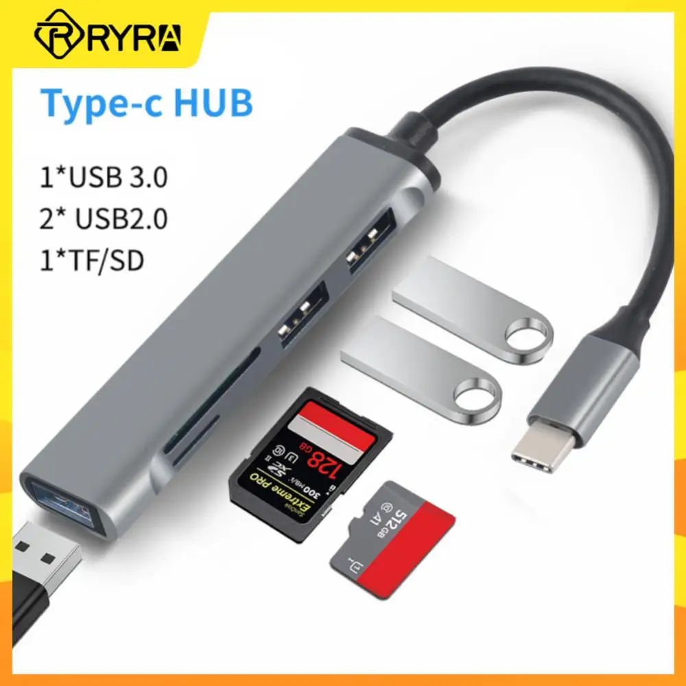 

RYRA Type C HUB High Speed USB 3.0 HUB Splitter Card Reader Multi Port Adapter With SD TF Ports For Compute PC Accessories