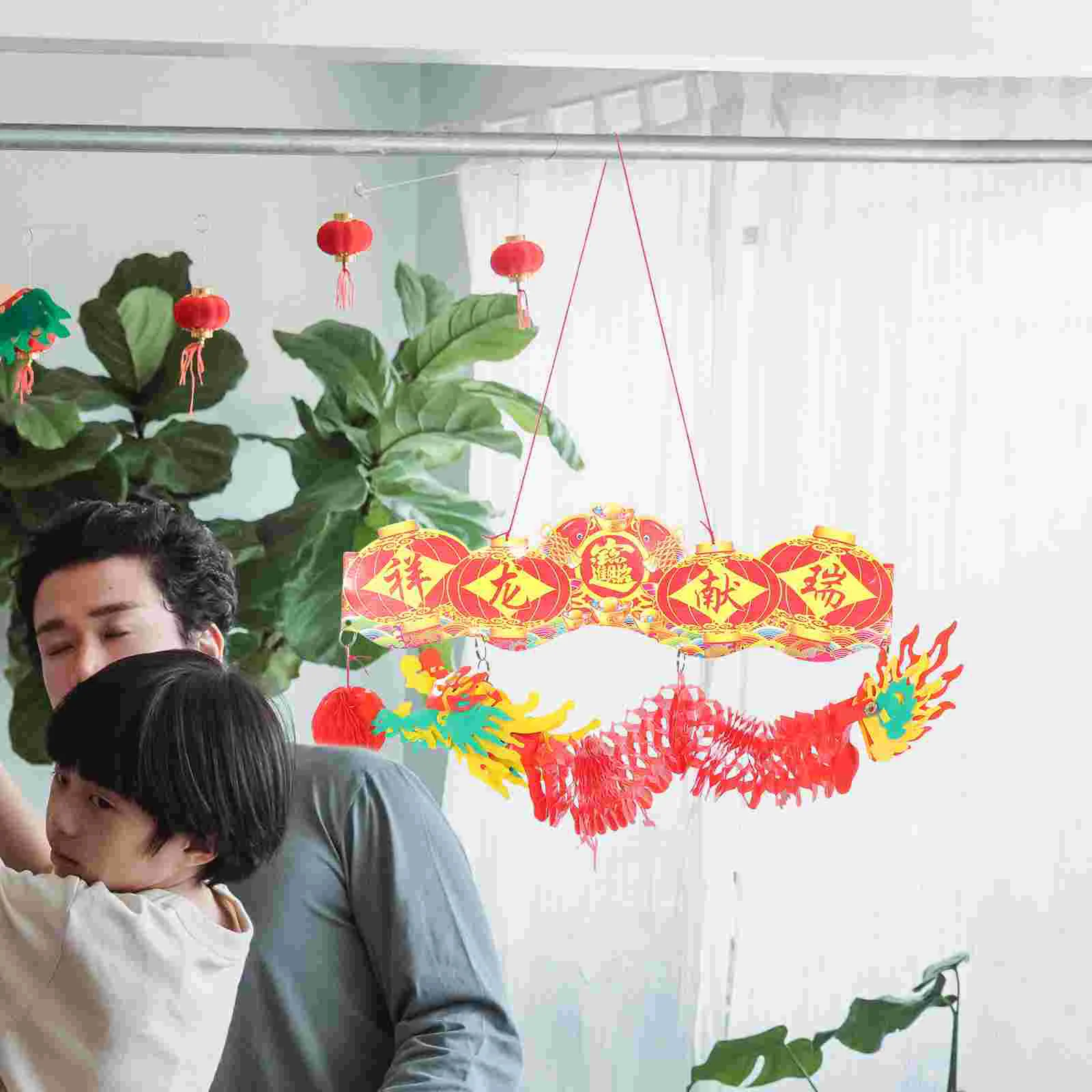 

Китайский дракон, подвесной фонарь, 3D дракон, фонарь, украшение на новый год