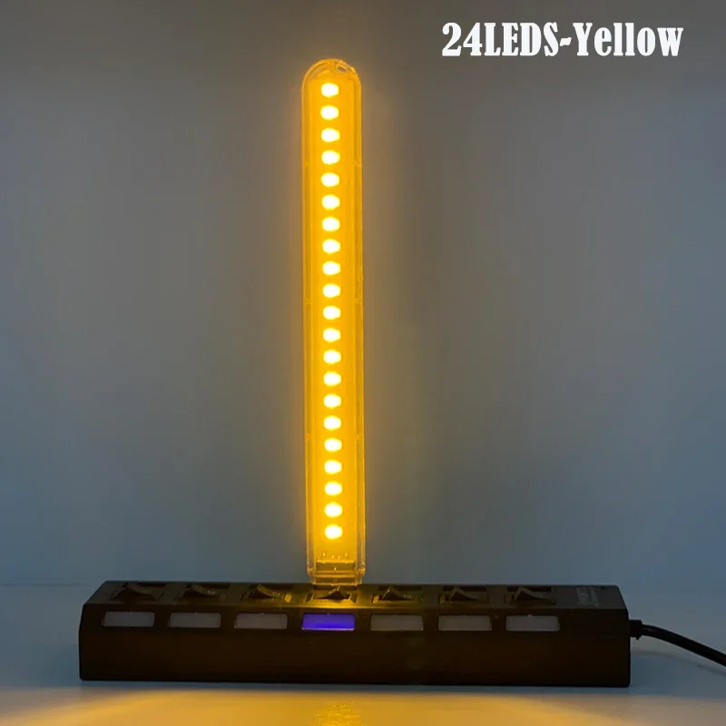 ตัวเลือกสินค้า DC5V USB LED Night Light 24LEDs โคมไฟสีสีแดงสีเหลืองสีขาวสีฟ้าสีเขียวสีม่วงสีชมพูบรรยากาศไฟสําหรับตกแต่งห้องนอน