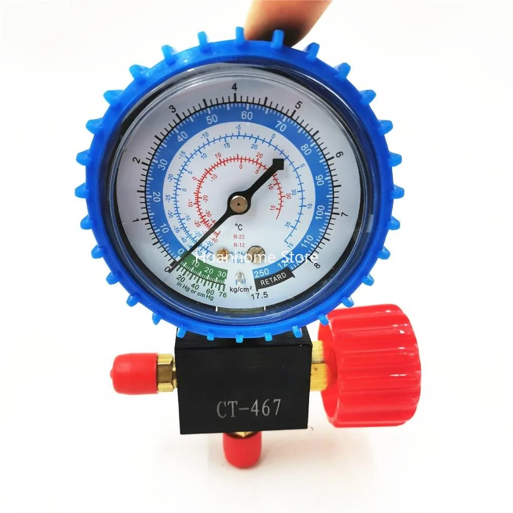 R134A R404A R22 R410A Frigorifero Manometro Refrigerante, Condizionatore D'Aria, Manometro Collettore Refrigerante Per Auto Alta/Bassa Pressione