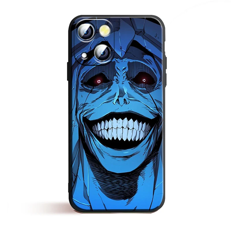 thumbnail image 1 of Funda de Anime para iPhone de Apple, cubierta suave negra, Solo nivelación, 15, 14, 13, 12, 11, Mini, XS, XR, X, 6S, 6 Pro, Max Plus, 1 of 5