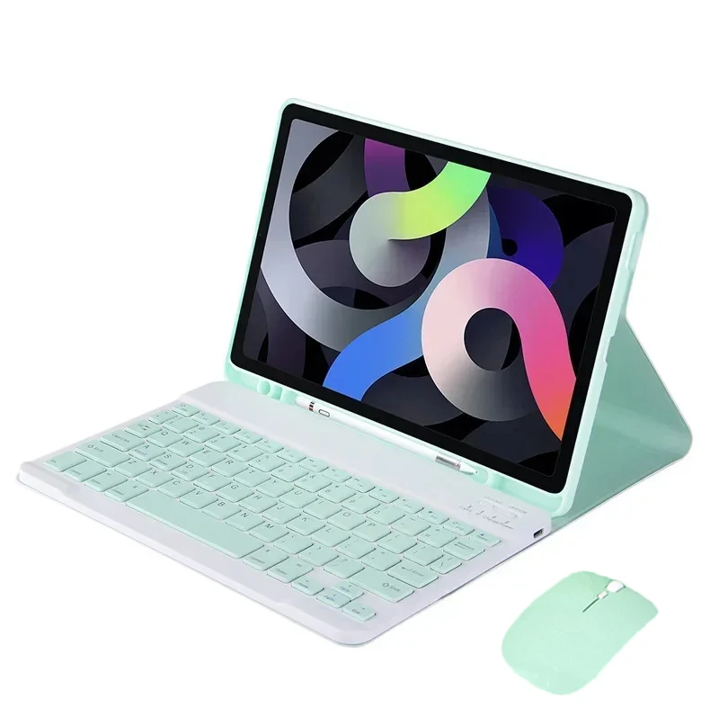 Sleek Tablet Keyboard Case with Pencil Holder - Rechargeable Stand Cover