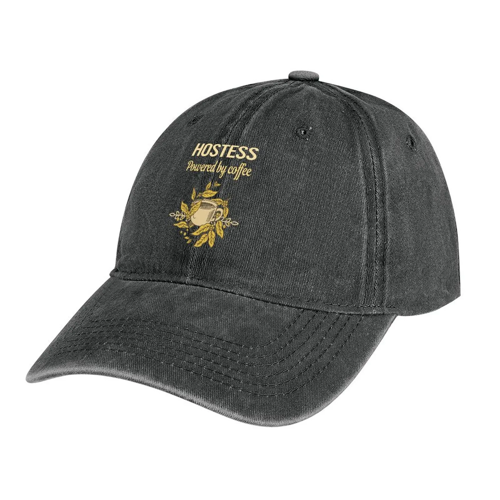 

Powered By Coffee Hostess Cowboy Hat foam party Hat western Hat Trucker Hats For Men Women's