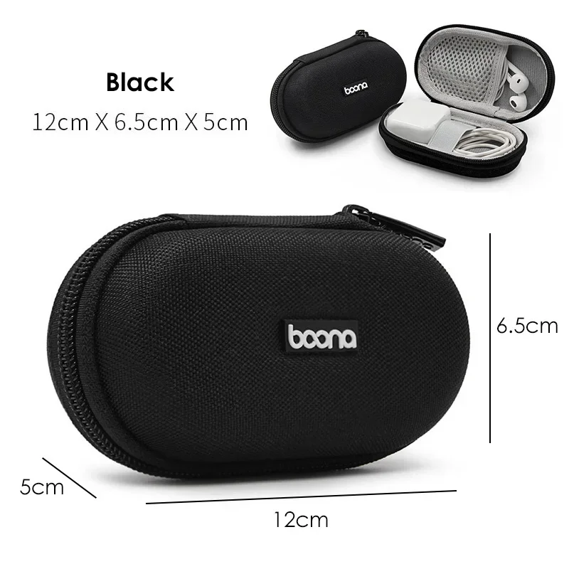 Compact Hard Shell Storage Case for Digital Accessories and Cables