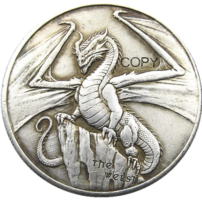 Hb(155)Us Hobo Morgan Dollar Skull Zombie Zkeleton Monete Placcate Argento