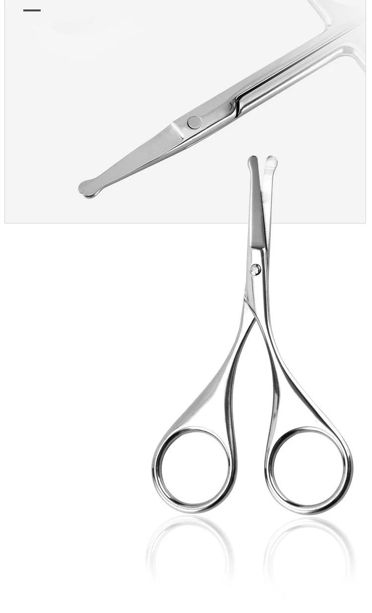 Facial Hair Small Grooming Scissors For Men Women Eyebrow Nose Hair Mustache Beard Eyelashes Ear Trimming Kit