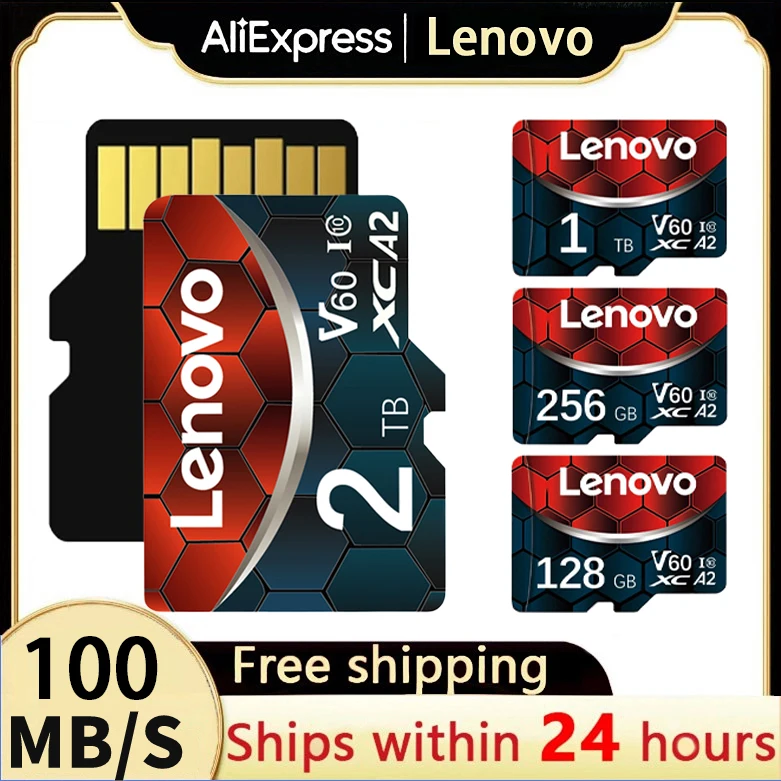 

Lenovo Micro TF/SD Card 2TB 1TB Class 10 High Speed A2 Memory Card 512GB Memory Flash SD Card 256GB For Nintendo Switch Oled