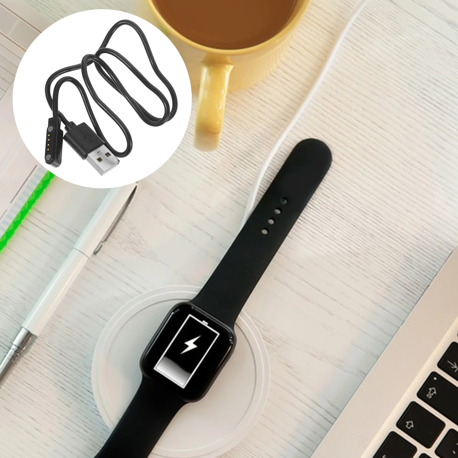 

Charging USB Cable for Smartwatch Dc Cord Wire Magnet Magnetic Replacement