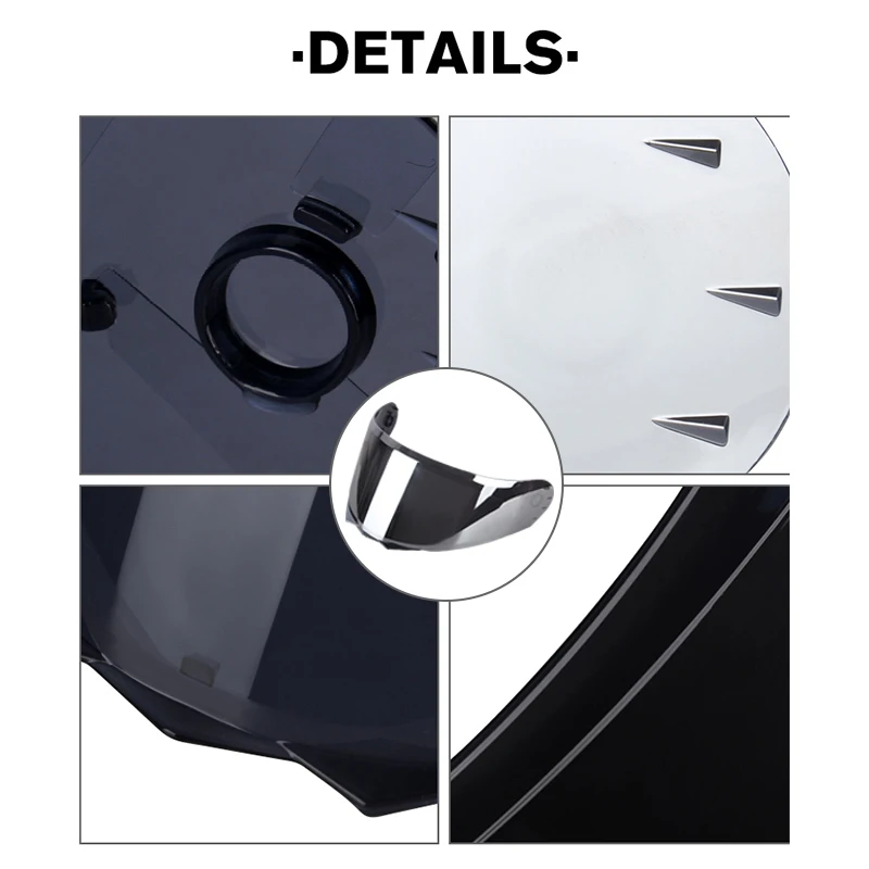 New Motorcycle Helmet Lens Facelift Helmet Special Lens Transparent Mirror Black Mirror Color Mirror Silver Lens Package 5