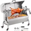 Rotisserie Grill with Hooded Cover, BBQ Whole Pig Lamb Goat Charcoal Spit Grill, 46 Inch 132Lbs Capacity, Electric 52W Motor St 1
