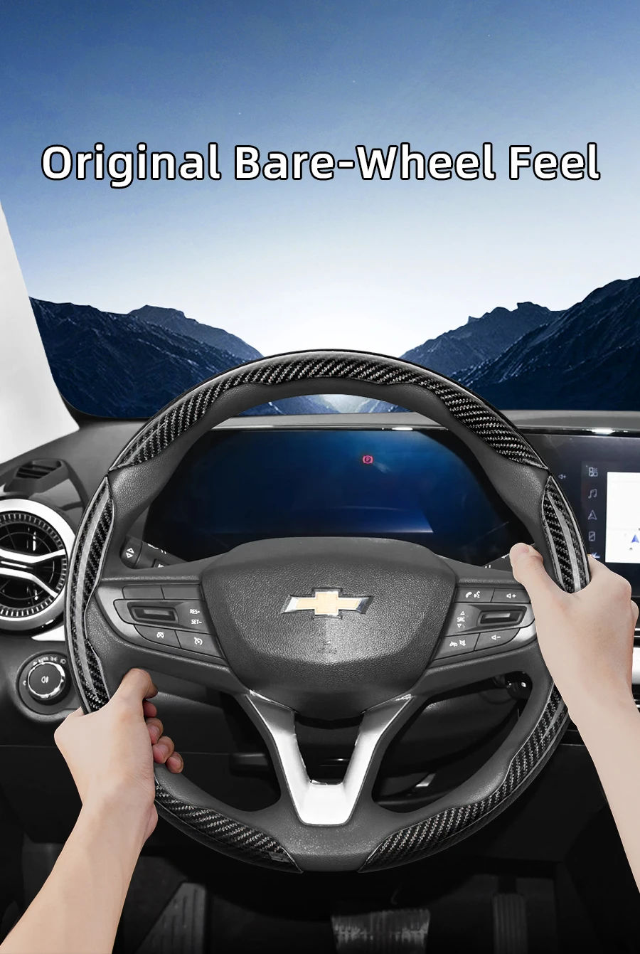Passend für Renault Carbonfaser-Textur Lenkradbezug mit segmentiertem Schnellverschluss-Design Sandero Clio Duster Captur Master Kwid Trafic Austral Arkana Megane Kangoo Express Megane-E Kardian – Detail 10