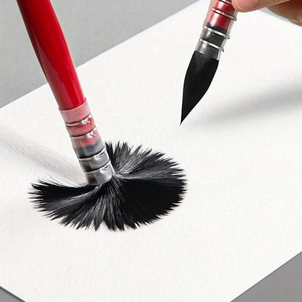 다람쥐털 둥근 머리 뾰족한 물감 붓 수채화 붓 구아슈 붓펜 아트 훅 라인 펜 학교 미술 용품