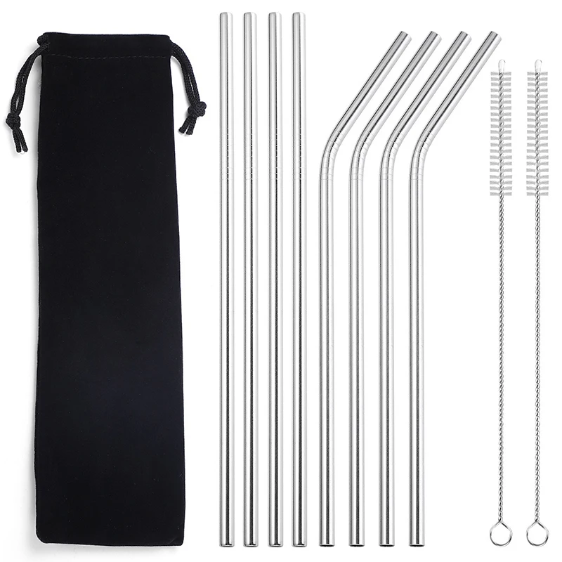 Eco-Friendly Reusable Stainless Steel Drinking Straws