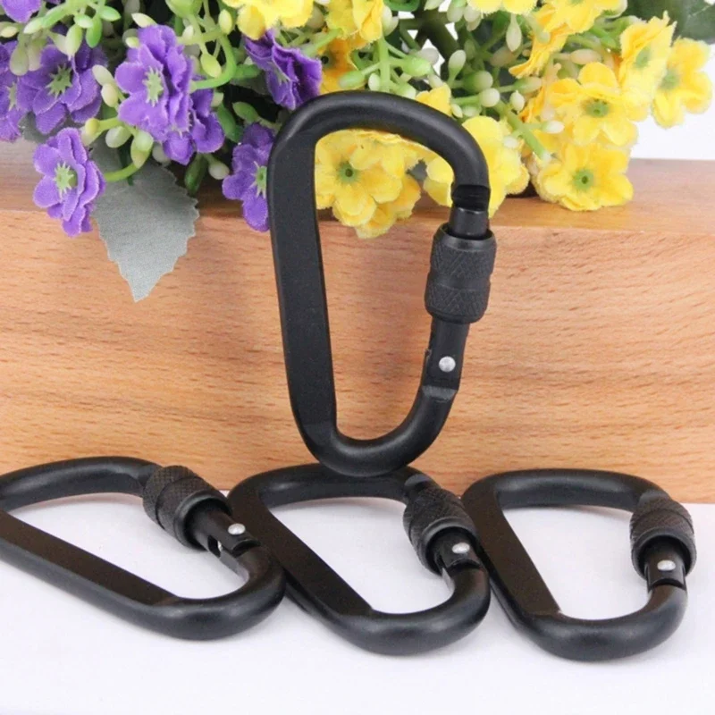 

Versatile Aluminum Carabiner Clip Great for Camping Backpacking Quick Lock