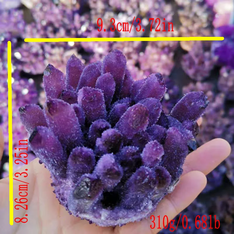 Natural amethyst cluster stone ornaments, demagnetization furniture office exquisite jewelry