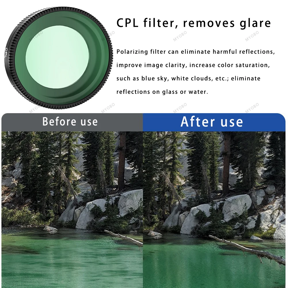 CPL-ND UV-filter til GoPro DJI Insta360 - 6 stk i pakke