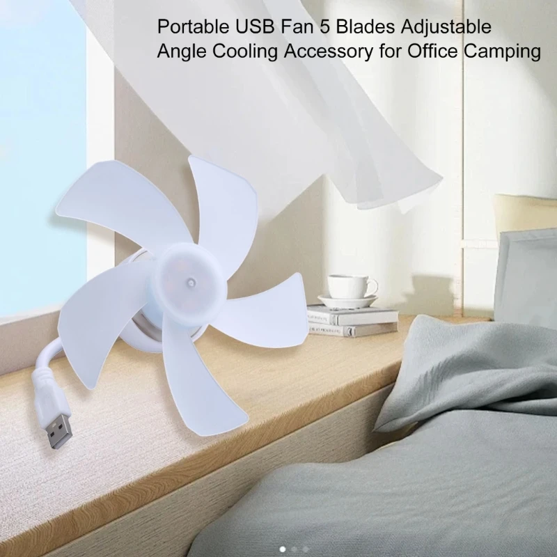 사무실, 가정 야영 조정가능한 목에 있는 냉각을 위한 가동 가능한 USB 강화된 책상 팬 USB 작은 냉각 팬