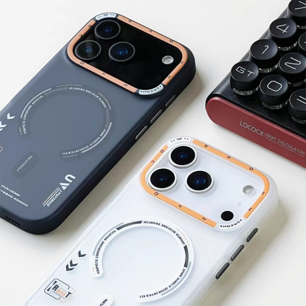Matte Magnetic Phone Case with Frosted Back and Metal Lens Frame