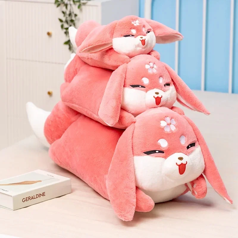 45-85cm Game Genshin Impact Plush Toys Yae Miko Plushie Doll Soft Stuffed Pink Fox Throw Pillows Room Decor Cute Kids Fans Toy 13 22cm genshin impact klee dodoco plush pendant bomb plushie keychain backpack bag keyring cosplay props accesso fans gift