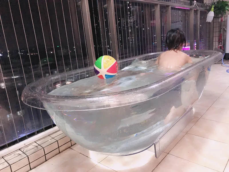 High Transparent Household Single Double Integrated Independent Movable Outdoor Adult Hotel Homestay Bathtub