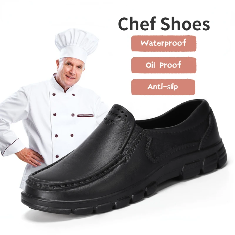 

High Quality Non-slip Chef Shoes Oil Resistant EVA Rubber Black Anti-dirt Kitchen Shoes Waterproof Oil-proof Work Shoes 39-48