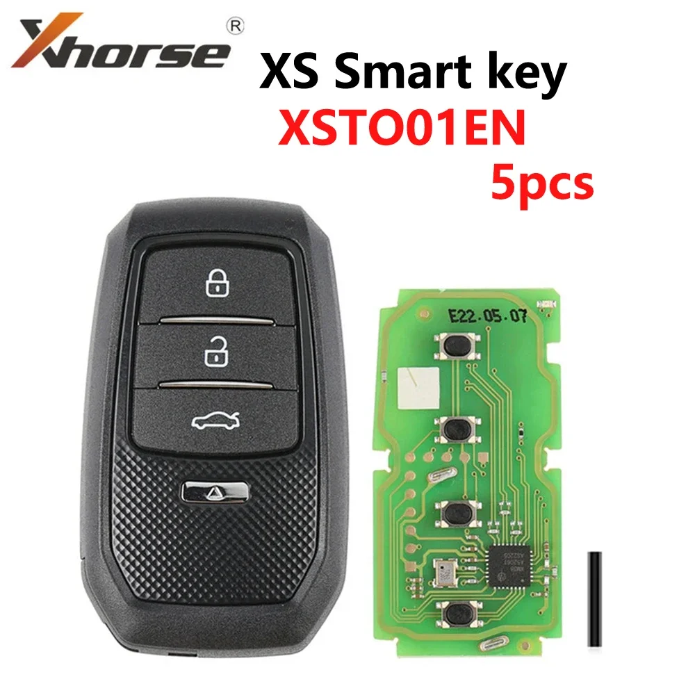 

5pcs Universal Xhorse vvdi Key XSTO01EN XM38 Smart Key Fob For Toyota Lexus 4D 8A 4A Chip Support 312 314 315 434MHZ Generate