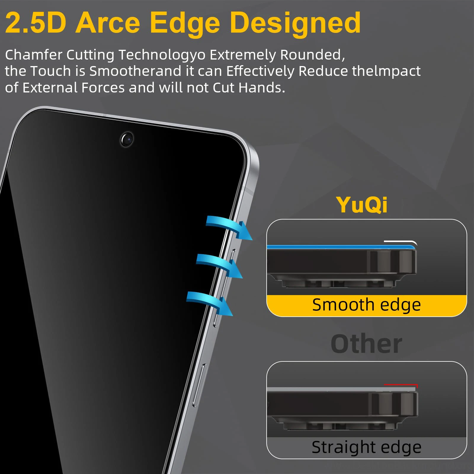 Ultra Privacy Anti-Scratch Tempered Glass Screen Protector - Case Friendly