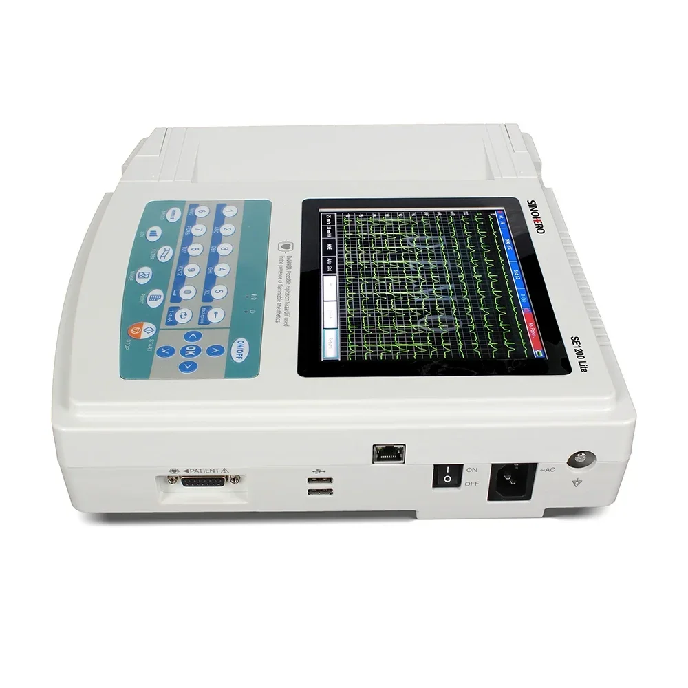Warehouse in Mexico SE1200Lite Touch Screen 12 Channel 12 Lead ECG Machine Digital Electrocardiograph EKG Monitor with Software