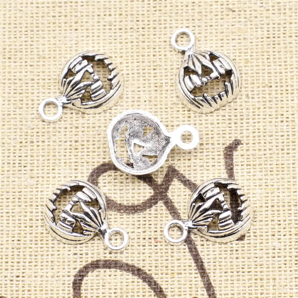 

Jewlery Trendy Craft Charms Pumpkin Antique Silver Color Pendant For Necklace 12x17mm 20pcs