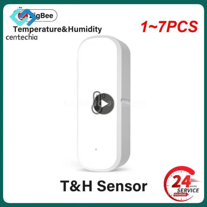 

1~7PCS Tuya ZigBee/WiFi Temperature Humidity Sensor Home Connected Thermometer Compatible With Smart Life Alexa Assistant