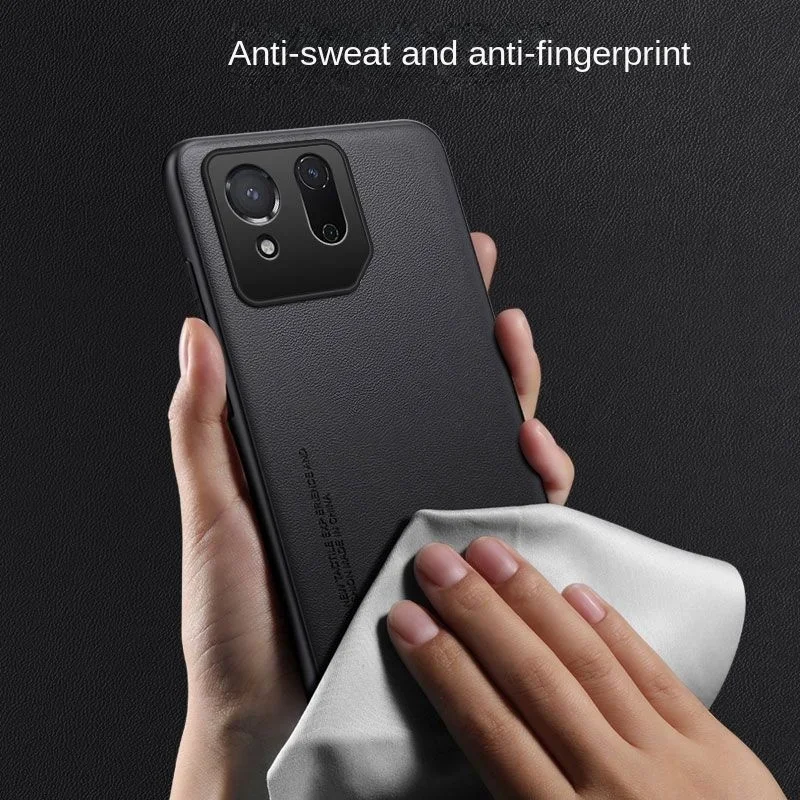 Ultra-Thin Leather Texture Shockproof Phone Case with Soft Edge Bumper Protection