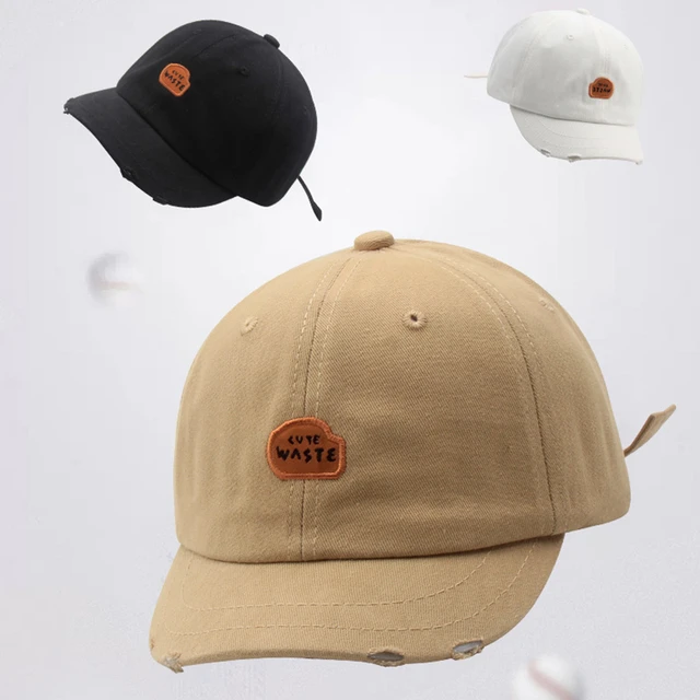 Solid Color Short Brim Hats For Men Women Adjustable Baseball Cap