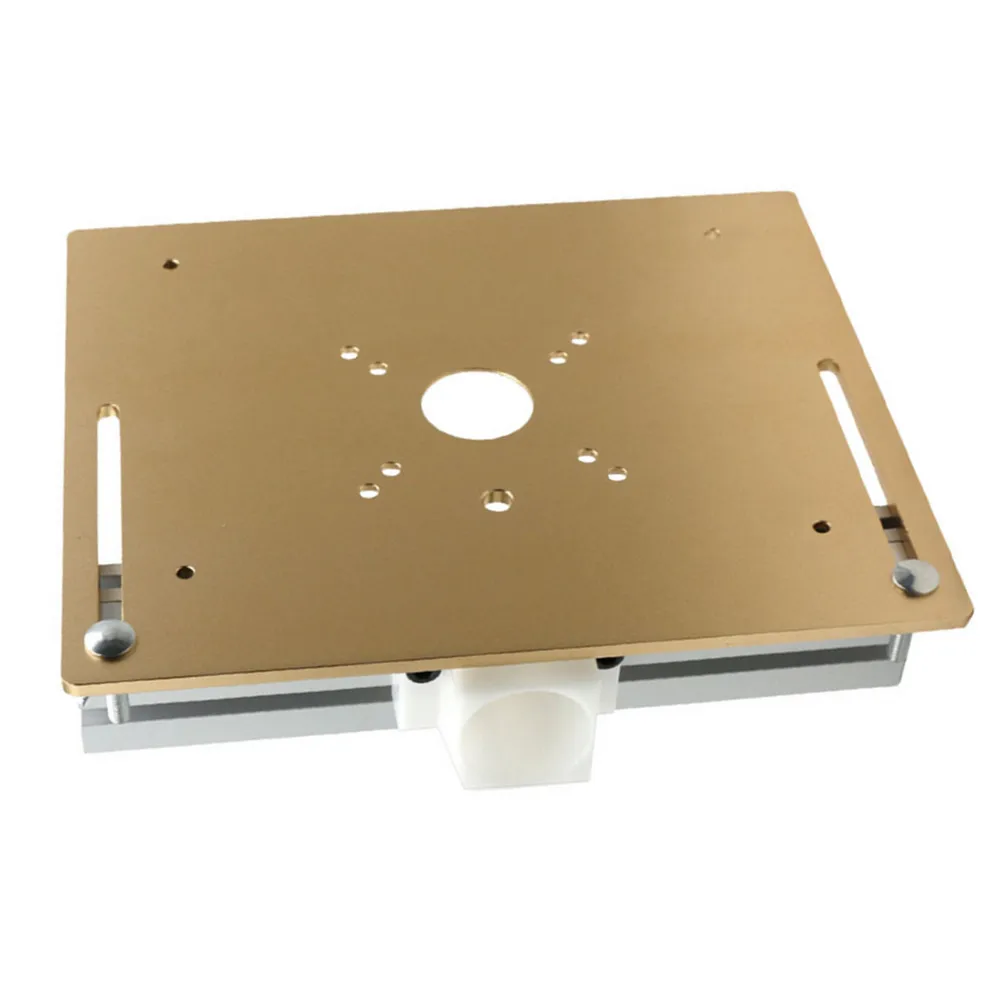 C8 Aluminum Router Table Insert Plate W/ Miter Gauge for Woodworking Benches Table Saw Multifunctional Trimmer Engraving Machine