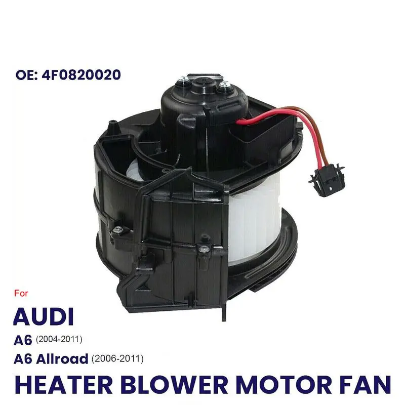 Heater Blower Motor With Fan For Audi A6 C6 2004-2011 (Auto Climate Control) - Aftermarket