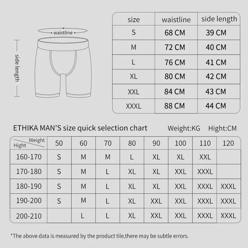 ETHIKA Fashion Sexy Print Men Underwear Boxer Cueca Panties Lingerie Underpants Boxershorts Trunks Men's Boxers Briefs plus size 2