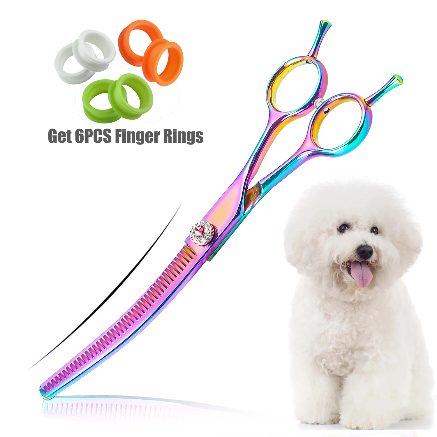 Up Curved Thinning Scissors Dog Grooming Scissors Professional Pet Thinning Hair Grooming for Dog Cat dog grooming scissors