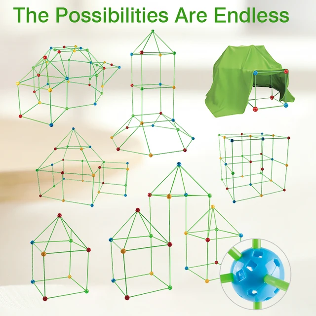 Technical Fort Building Blocks Kit Construction Set DIY Fortress Tunnels Tents Bricks 3D Play House Assemble Toys for Kids Gift 2