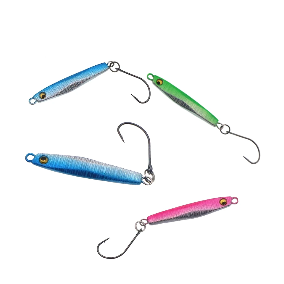 5PCS/lot Metal Jigging Fishing Lure with single Hook 2.5g 6g Mini