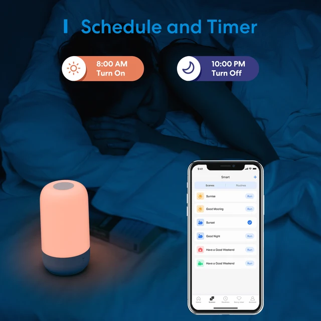 Witeless Lightmeross Smart Homekit Led Night Light - Dimmable Bedside Lamp  With Siri, Alexa, Google Assistant