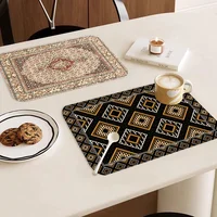 Boho Persian Rug Pattern Coffee Dish Quick Drying Kitchen Absorbent Drained Placemat for Table Bathroom Kitchen Draining Pads 2